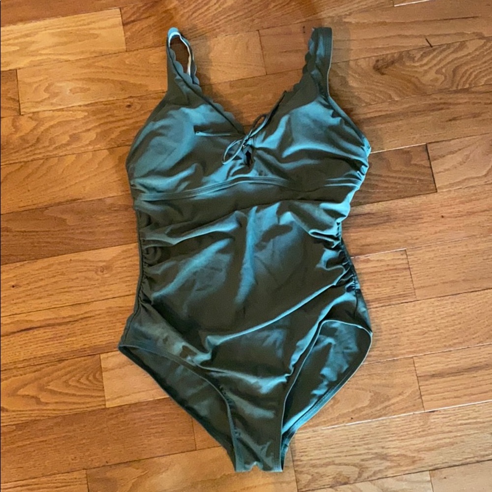 Olive green swimsuit